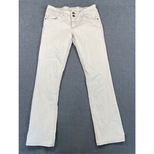 Cabi Jeans Straight Leg Women 8 Cream White Denim Western Cowgirl Core Classic